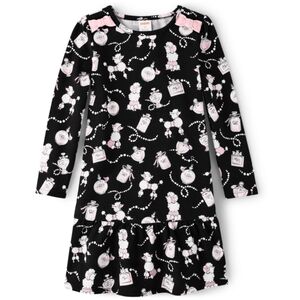 Gymboree Girls Paris Fashion Poodle Black & Pink Bow Dress Size 10 Tres Chic